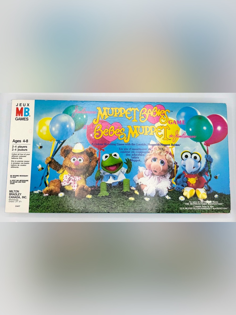 VTG Milton Bradley Henson's Muppet Babies Matching Board Game! Miss Piggy Kermit